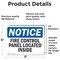 Signmission Fire Control Panel Located Inside OSHA Notice Sign, Vinyl Decal, 7in W x 5in L, 2PK OS-2PACK-NS-D-57-L-12556 - alternate 2